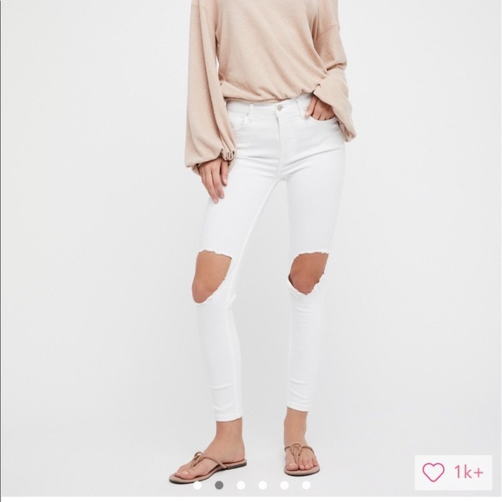 Free People Busted Knee Skinny Jeans